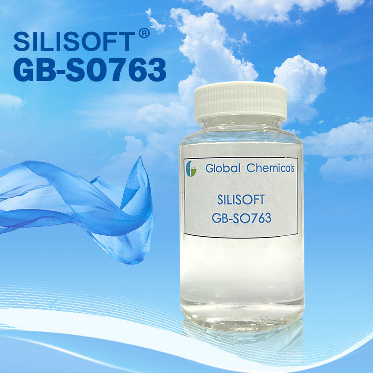 پلی سیلوکسان سیلیکون آمینو بی رنگ ، GB-SO763 نرم کننده پارچه سیلیکون شفاف