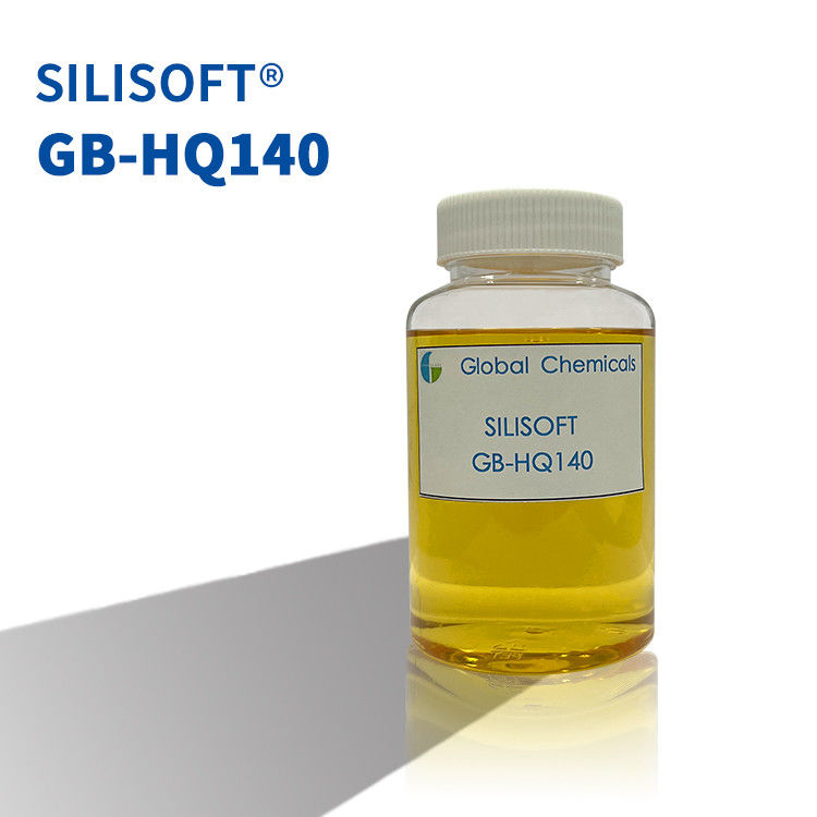 نرم کننده سیلیکون هیدروفیلیک کم زرد برای پارچه پنبه SILISOFT GB-HQ140 با صافی خوب و دستگیره نرم داخلی
