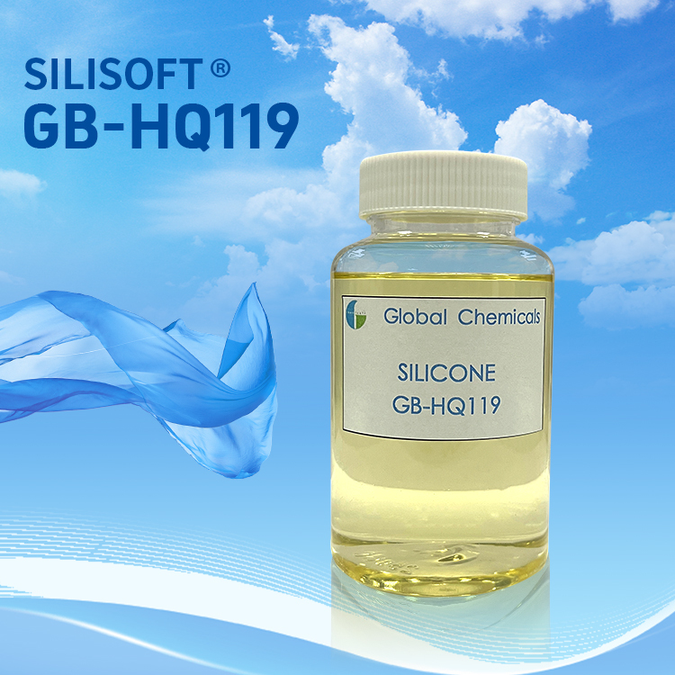 سیلیکون هیدروفیلیک با غلظت بالا SILISOFT GB-HQ119 برای پایان دادن به دسته از پارچه های بافنی و T / C بافنی