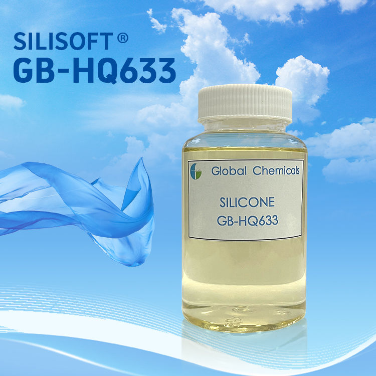 سیلیکون نرم بلوک کم زرد شدن SILISOFT GB-HQ633 برای پارچه های فیبر شیمیایی استفاده می شود، با اثر فوق العاده نرم