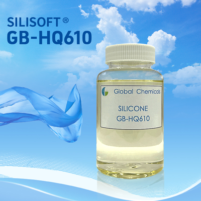 بلوک سیلیکون صاف و نرم SILISOFT GB-HQ610 استفاده می شود برای پنبه بافت و پارچه های مخلوط آنها، همچنین برای پارچه های لیکرا، با صافی عالی و اثر نرم