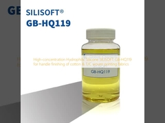 سیلیکون هیدروفیلیک با غلظت بالا SILISOFT GB-HQ119 برای پایان دادن به دسته از پارچه های بافنی و T / C بافنی
