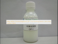 روشن کننده صاف و سفيد شيرين OP-1 براي رديف کردن دينم، نخ و پارچه هاي چرم