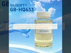 سیلیکون نرم بلوک کم زرد شدن SILISOFT GB-HQ633 برای پارچه های فیبر شیمیایی استفاده می شود، با اثر فوق العاده نرم