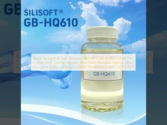 بلوک سیلیکون صاف و نرم SILISOFT GB-HQ610 استفاده می شود برای پنبه بافت و پارچه های مخلوط آنها، همچنین برای پارچه های لیکرا، با صافی عالی و اثر نرم