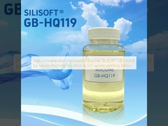 سیلیکون هیدروفیلیک با غلظت بالا SILISOFT GB-HQ119 برای پایان دادن به دسته از پارچه های بافنی و T / C بافنی
