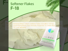 دانه های نرم کننده غیرونیونیک / ضعیف کتیونیک SOULBIO F-18 دارای هیدروفیلیتی خوب و خواص ضد ایستاتیک برای پنبه و T / C ، زرد شدن کم است